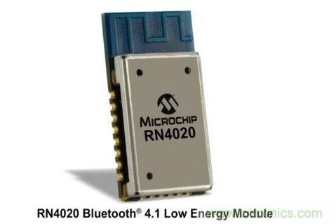 Microchip公司的RN4020模塊集成了包括天線在內(nèi)完整的低功耗藍(lán)牙射頻電路。RN4020采用密封的10mm x17mm x 2mm封裝，內(nèi)置有板載陶瓷天線、2.4GHz的低功耗藍(lán)牙收發(fā)器、帶完整的嵌入式低功耗藍(lán)牙協(xié)議棧的微控制器以及UART和USB接口。
