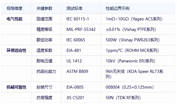 電阻器分類(lèi)、規(guī)格要素及全球頭部廠(chǎng)商對(duì)比分析